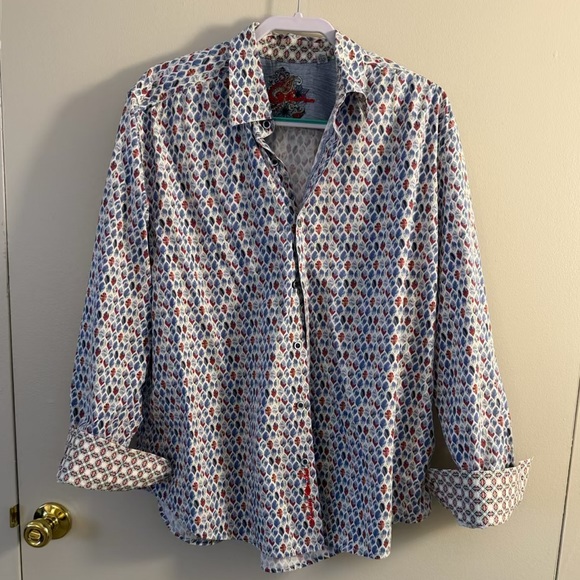 Robert Graham "LAKELAND" Men's Long Sleeve Taylor Fit Shirt (3TG) - Picture 1 of 7